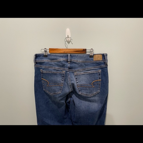 womens american eagle outfitters size 14 long kick boot super stretch jeans - Picture 10 of 11